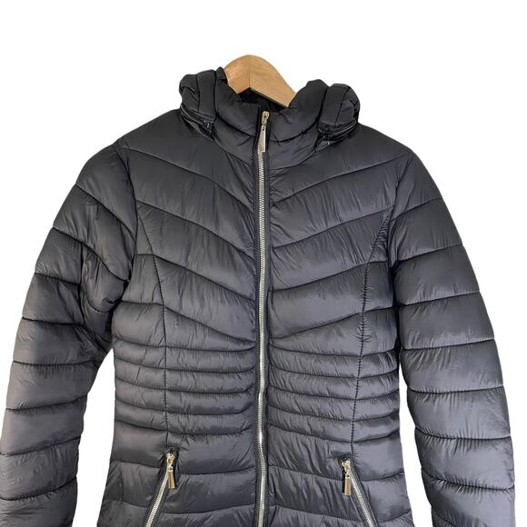 Snobbish Women's Puffer Jacket with Removable Hood Black Small Outdoor Neutral - Picture 4 of 12